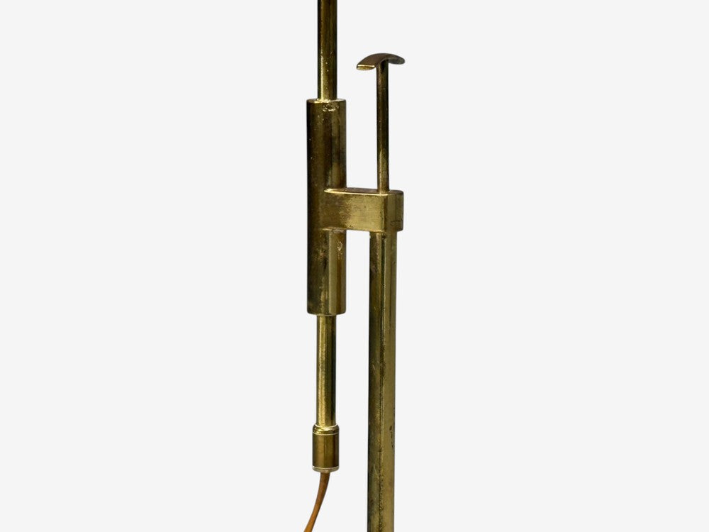 Falkenbergs Belysning, Adjustable Floor Lamp, Brass, Bamboo, Sweden, 1960s