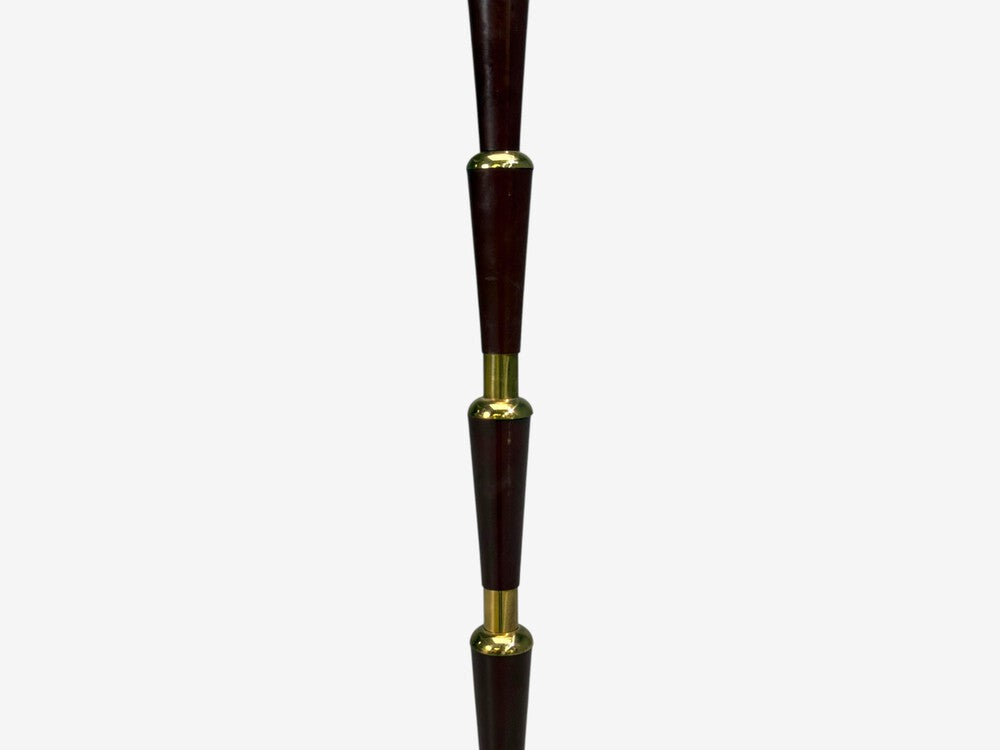 Josef Frank, Model 1842 Floor Lamp, Mahogany, Brass, Sweden, 1950s