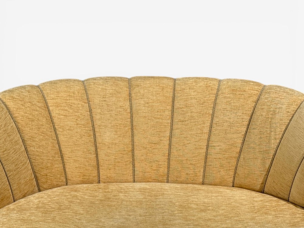 Finnish Modern, Settee or Sofa, Fabric, Wood, Finland, 1940s
