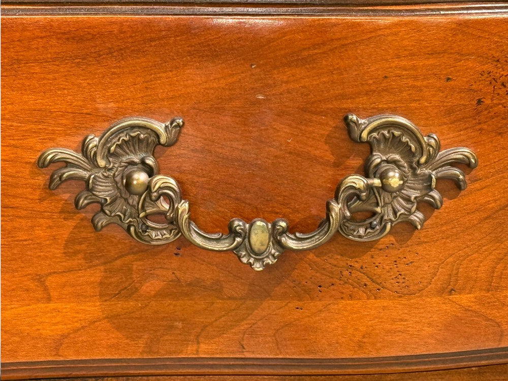 Hickory Chair, Louis XV Style Commodes, Wood, Brass, Marble, USA, 1980s