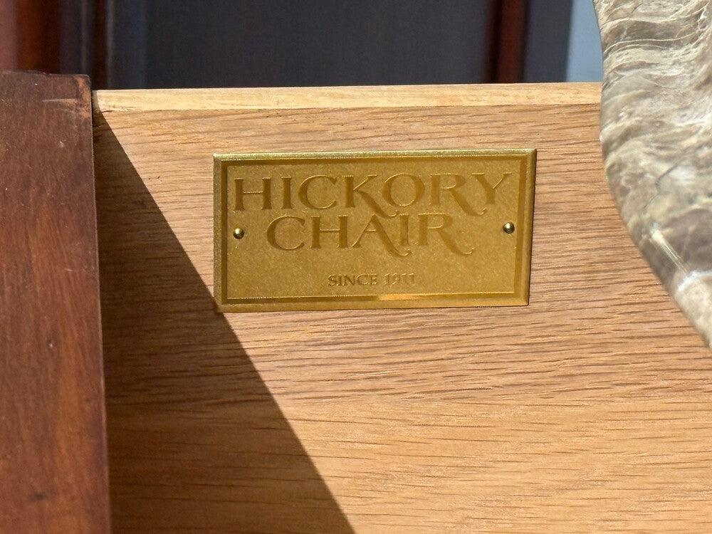 Hickory Chair, Louis XV Style Commodes, Wood, Brass, Marble, USA, 1980s