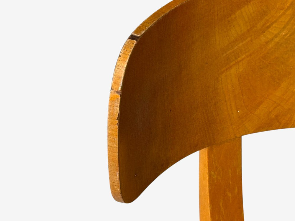 Axel Einar Hjorth, Rare Birka Chairs, Birch, Honey Sheepskin, Sweden, 1930s