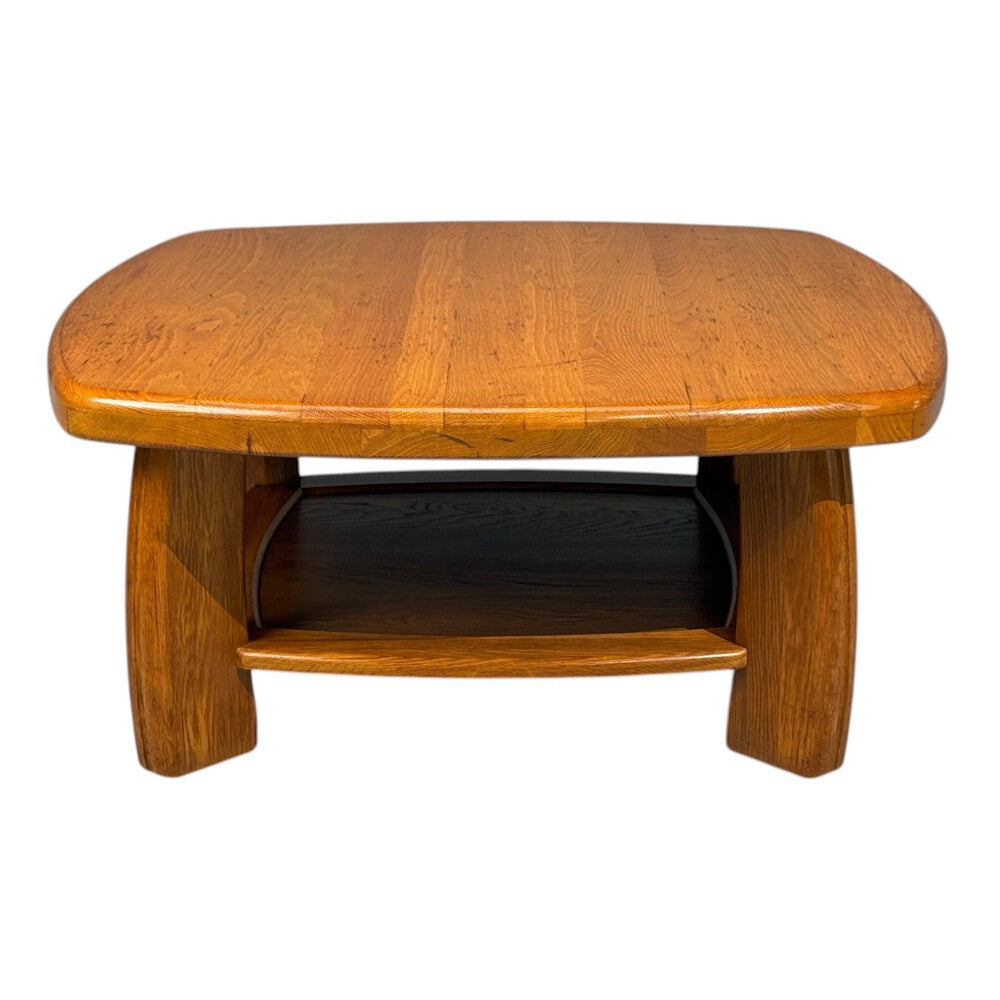 Dutch Modern, Brutalist Coffee Table, Oak, Netherlands, 1970s