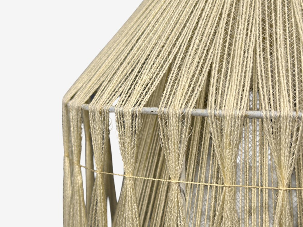 Swedish Modern, Pendant Light, Fabric, Plastic, Sweden, 1970s