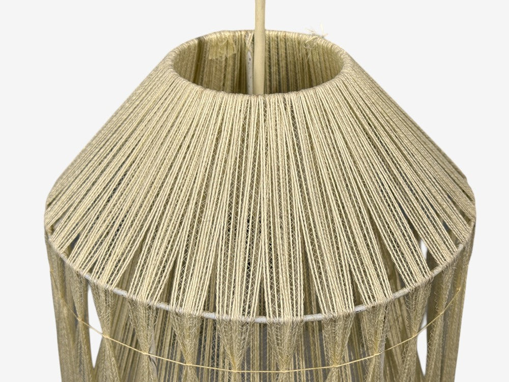 Swedish Modern, Pendant Light, Fabric, Plastic, Sweden, 1970s