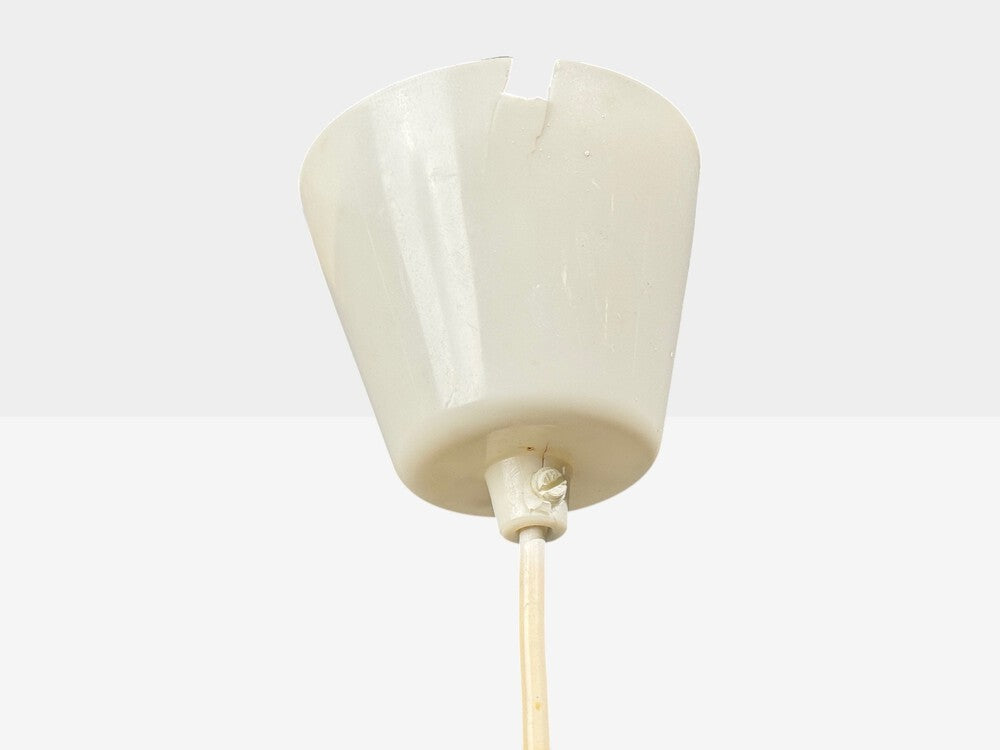 Swedish Modern, Pendant Light, Fabric, Plastic, Sweden, 1970s
