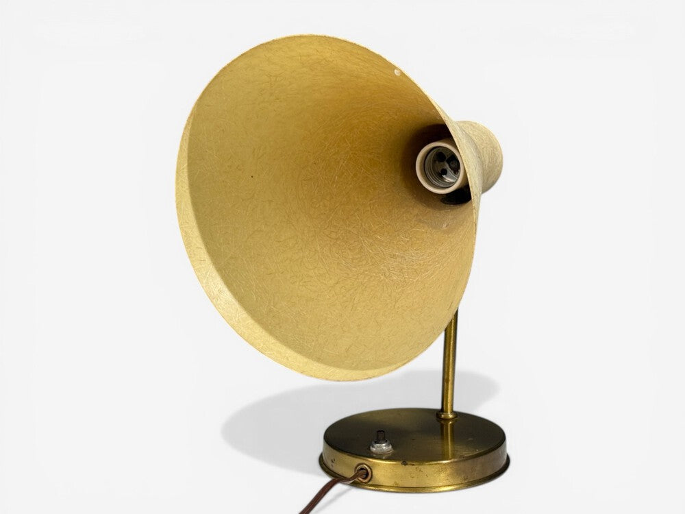 American Modern, Table Lamp, Fiberglass, Brass, USA, 1960s