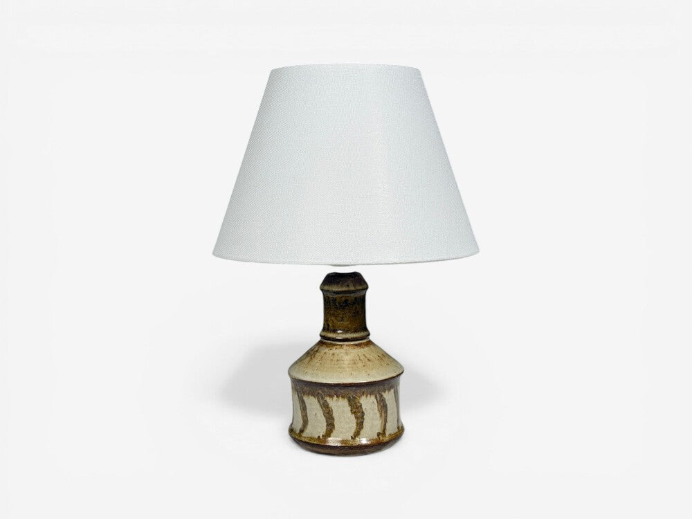 Joseph Simon, Danish Modern, Table Lamp, Beige Stoneware, Denmark, 1960s