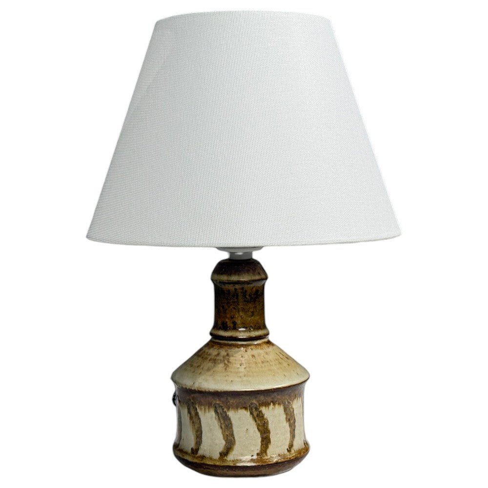 Joseph Simon, Danish Modern, Table Lamp, Beige Stoneware, Denmark, 1960s