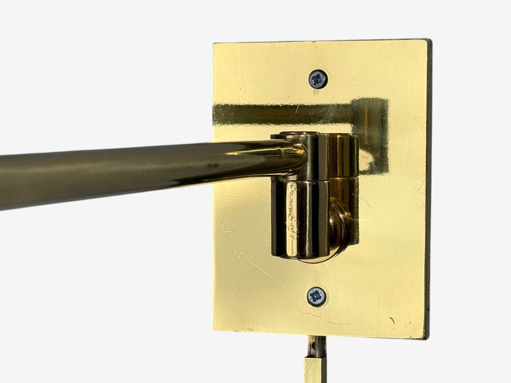 George Hansen, Articulating Wall Lights, Polished Brass, Spain, 1970s