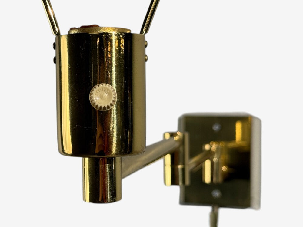 George Hansen, Articulating Wall Lights, Polished Brass, Spain, 1970s