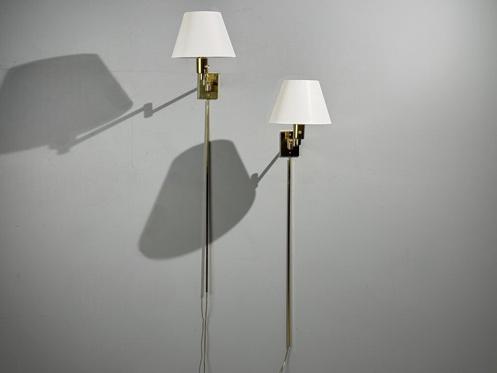 George Hansen, Articulating Wall Lights, Polished Brass, Spain, 1970s
