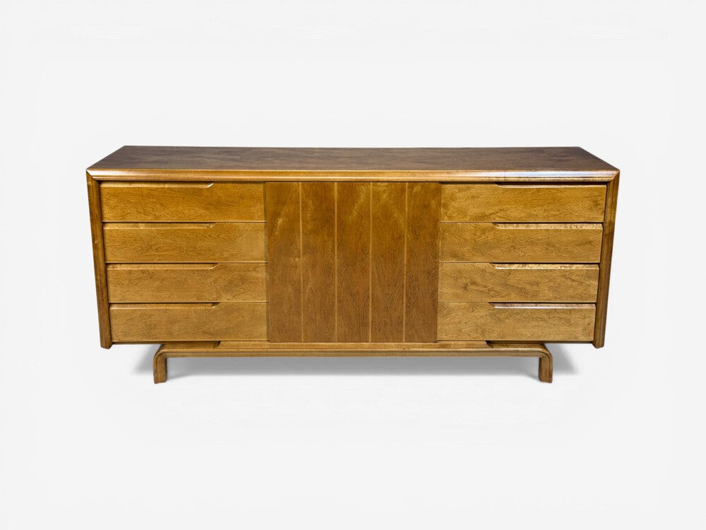 Edmond J Spence, Dresser, Burled Maple, Bentwood, Sweden, 1960s