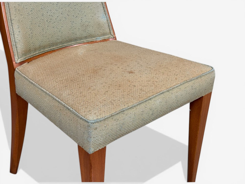 Grosfeld House, Six Dining Chairs, Walnut, Fabric, USA, 1970s