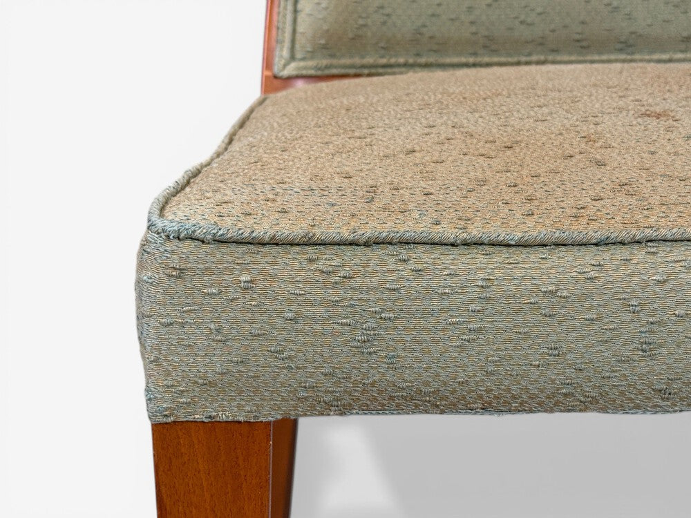 Grosfeld House, Six Dining Chairs, Walnut, Fabric, USA, 1970s