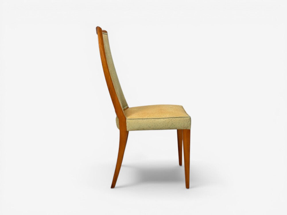 Grosfeld House, Six Dining Chairs, Walnut, Fabric, USA, 1970s