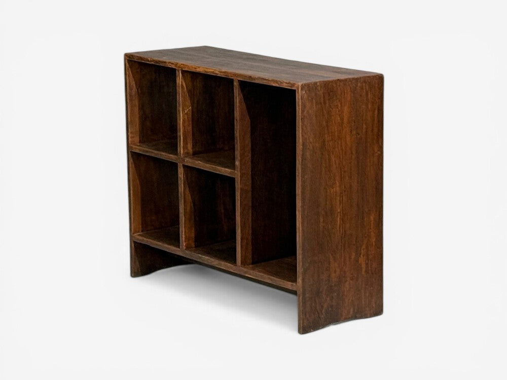 Pierre Jeanneret, 5-Hole File Rack or Bookcase, Teak, Chandigarh, 1960s