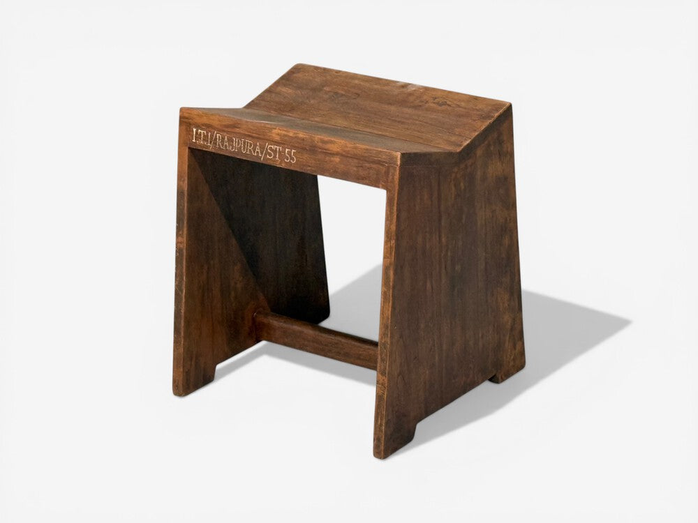 Pierre Jeanneret, Sewing Stools, Teak, Chandigarh, India, 1960s