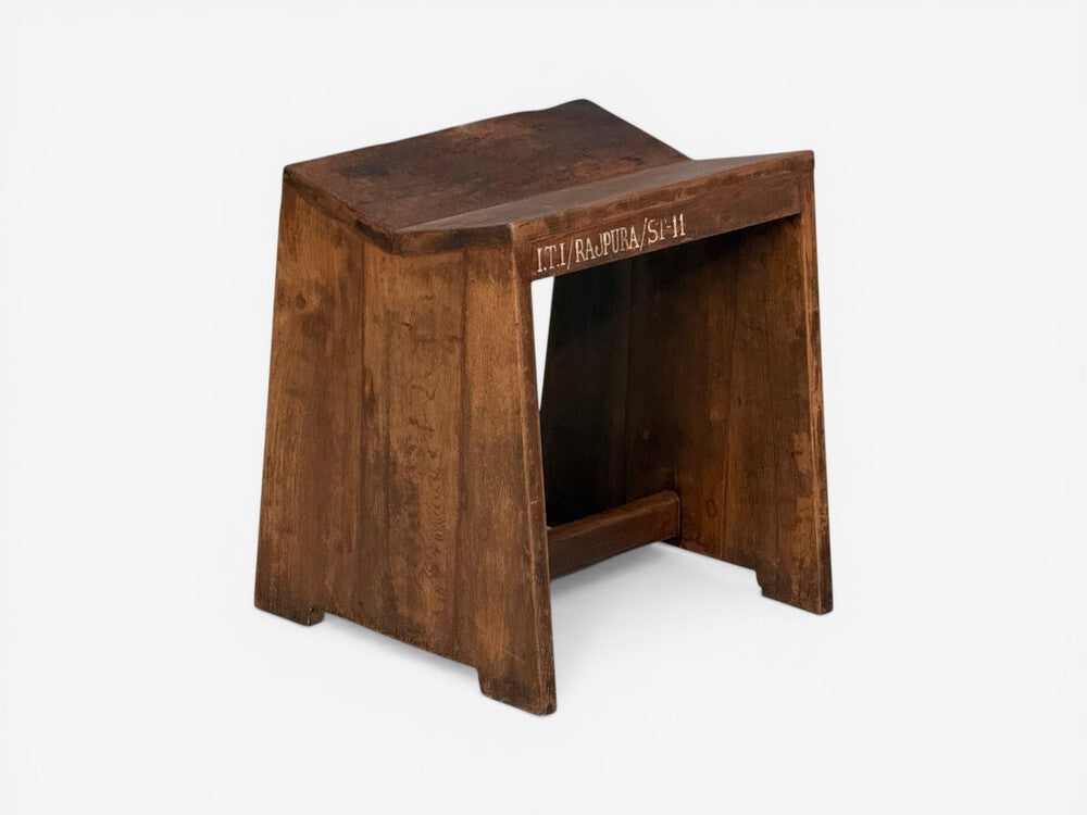 Pierre Jeanneret, Sewing Stools, Teak, Chandigarh, India, 1960s