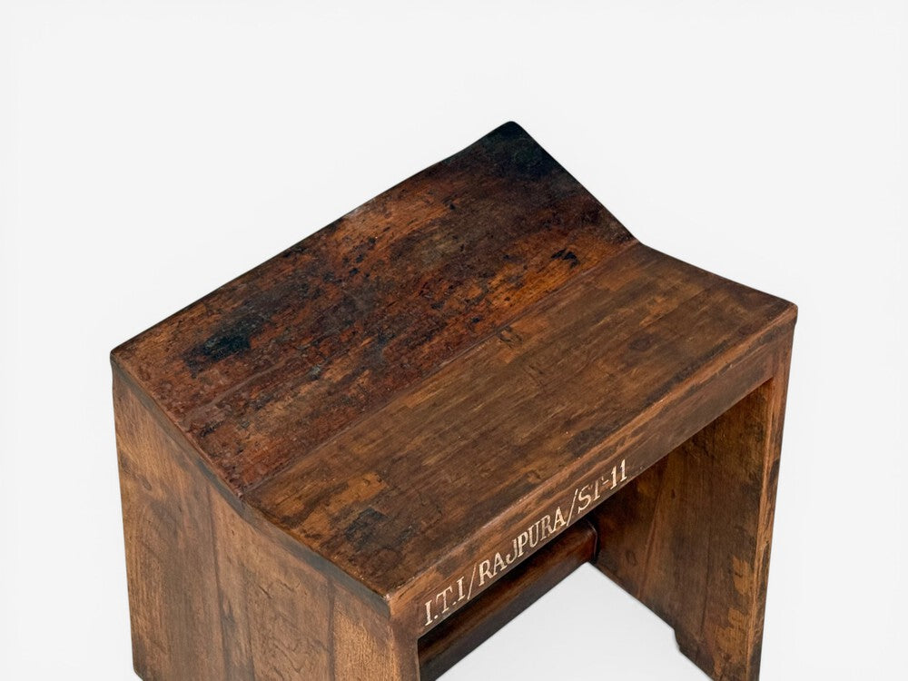 Pierre Jeanneret, Sewing Stools, Teak, Chandigarh, India, 1960s