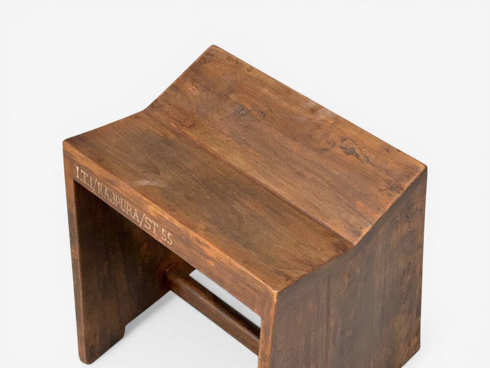 Pierre Jeanneret, Sewing Stools, Teak, Chandigarh, India, 1960s