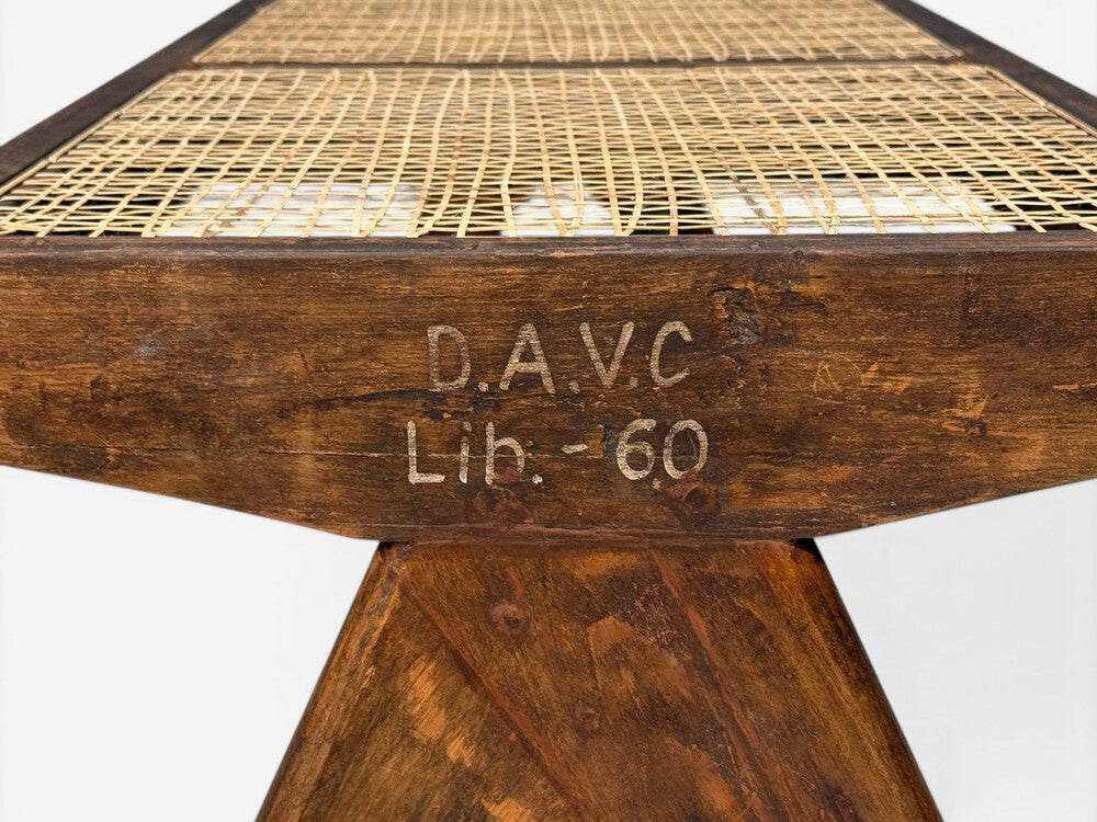 Pierre Jeanneret, Three Seat Benches, Teak, Cane, Chandigarh, India, 1960s