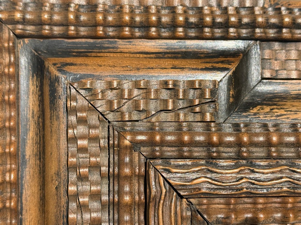 Baroque, Flemish Ripple Mirror, Carved Walnut, Mirror, Belgium, 18th c.