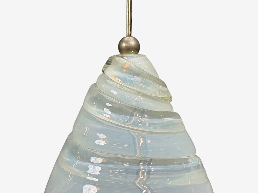 Leucos, Italian Modern, Pendant Light, Handblown Glass, Metal, Italy, 1960s