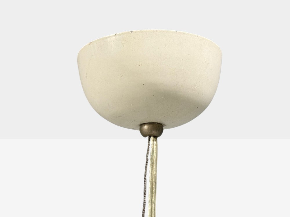 Leucos, Italian Modern, Pendant Light, Handblown Glass, Metal, Italy, 1960s