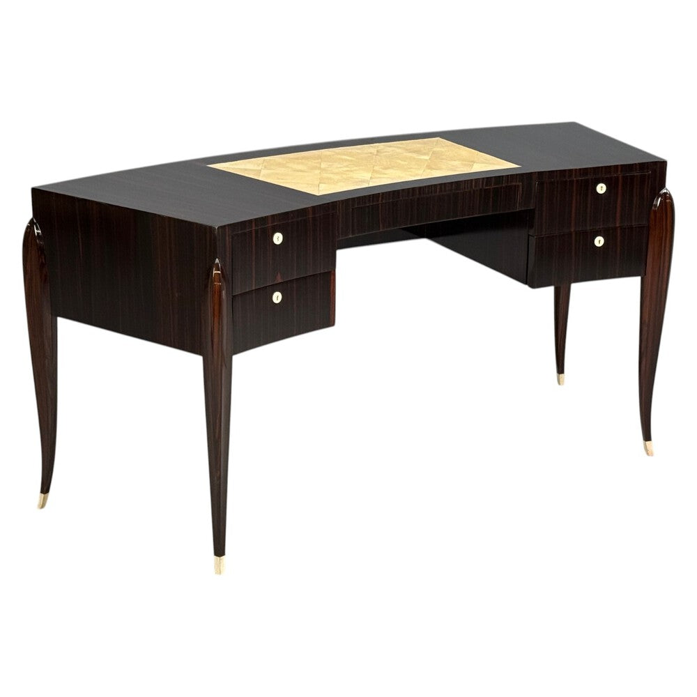 Émile-Jacques Ruhlmann Attr., Macassar Mahogany, Shagreen, France, 1900s