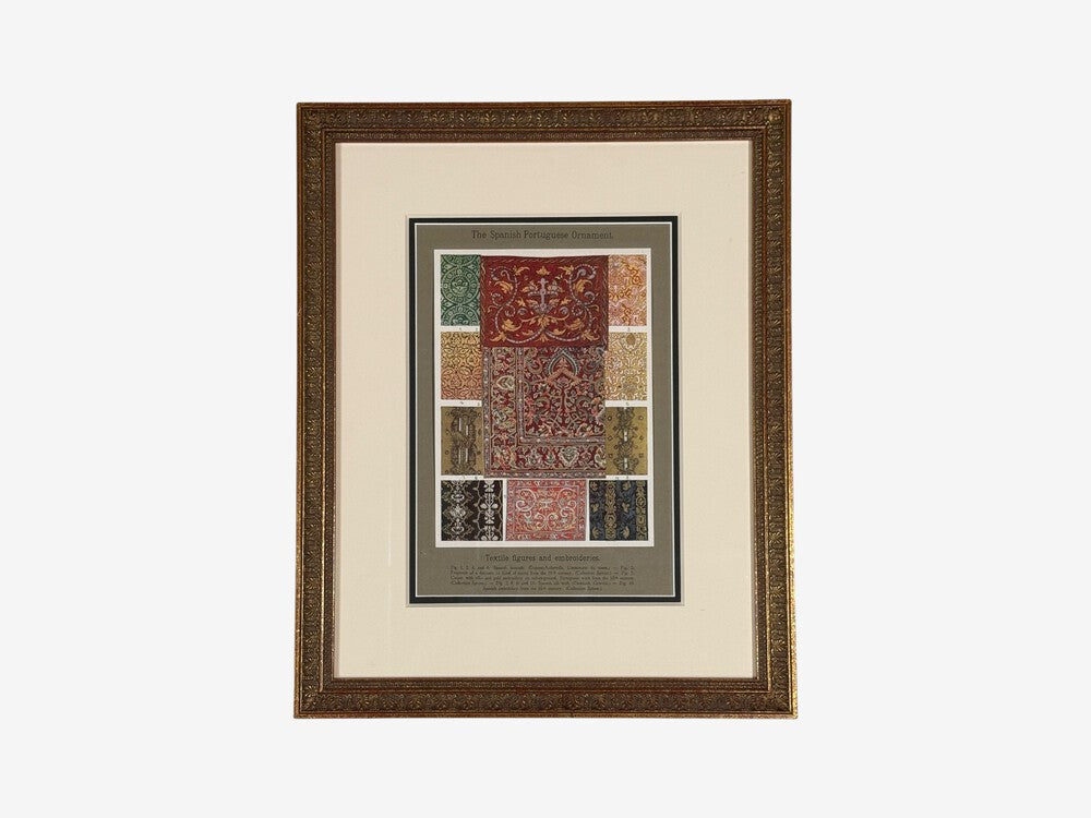 Antique Renaissance, Six Framed Antique Ornament Prints, 20th C.
