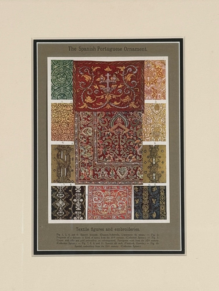 Antique Renaissance, Six Framed Antique Ornament Prints, 20th C.