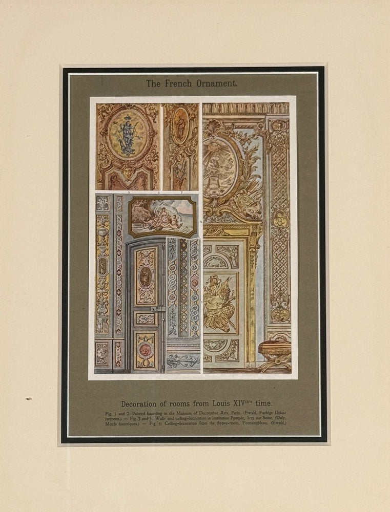 Antique Renaissance, Six Framed Antique Ornament Prints, 20th C.