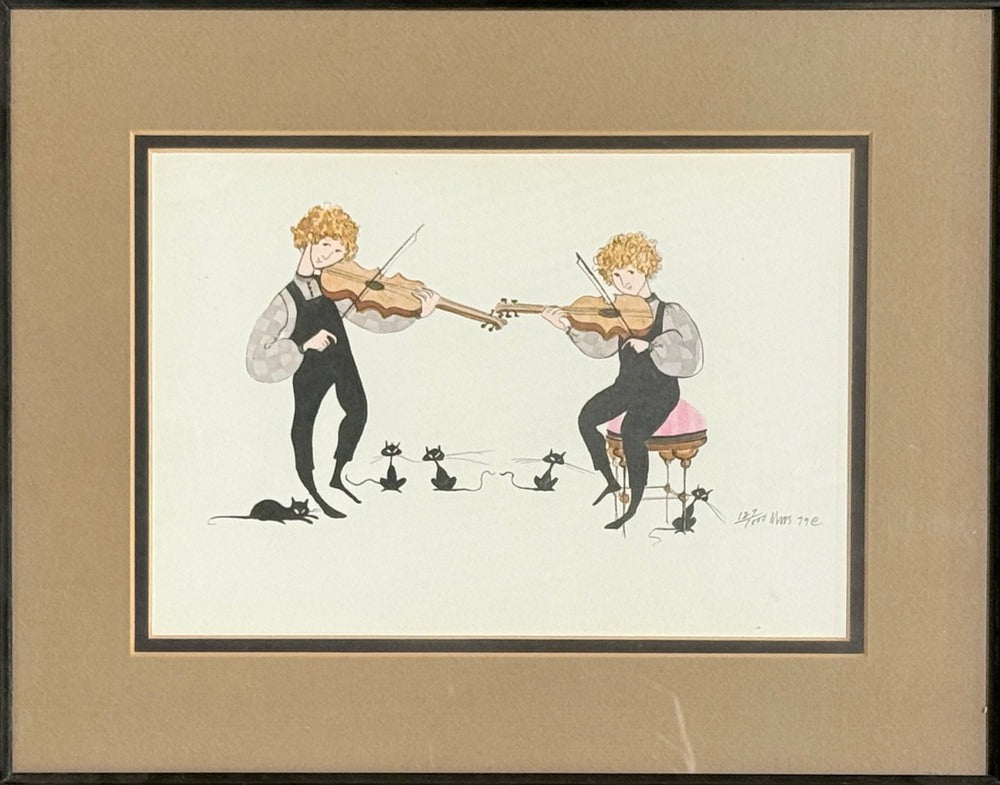 P. Buckley Moss, Framed Folksy Artwork Print, USA, 1979