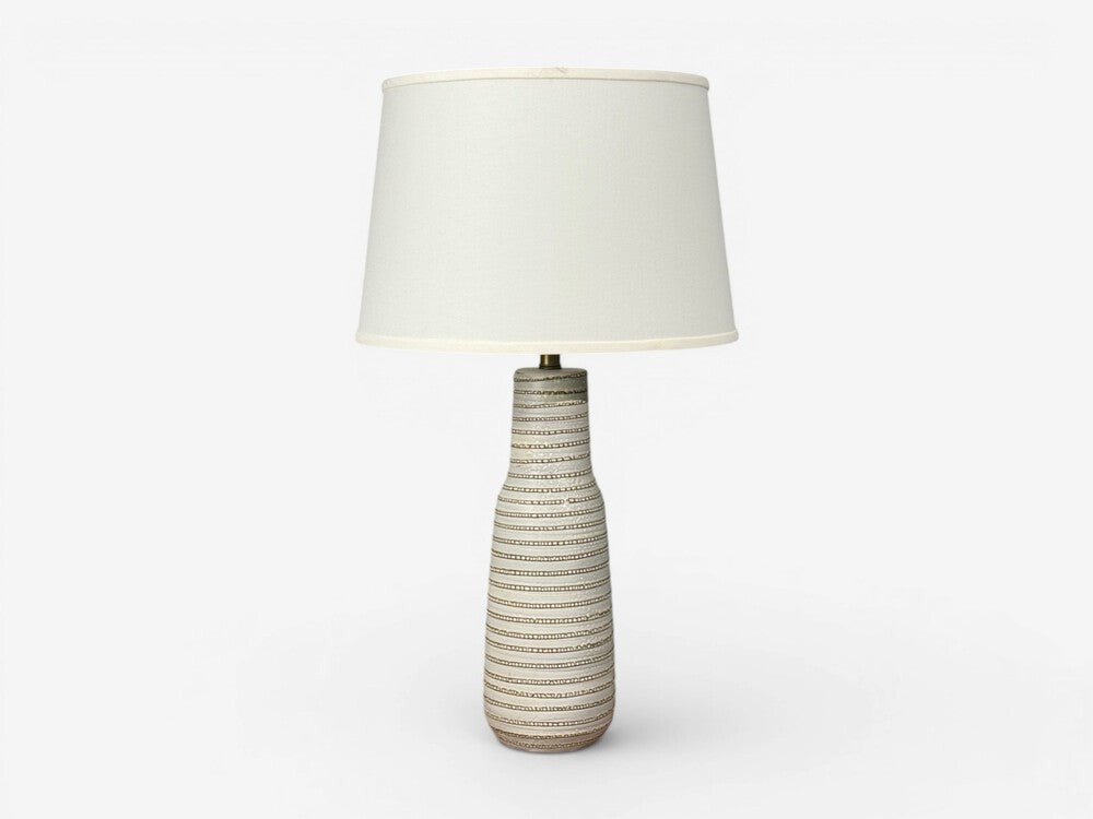 Gordon & Jane Martz, Large Table Lamp, Light Grey Ceramic, USA, 1960s