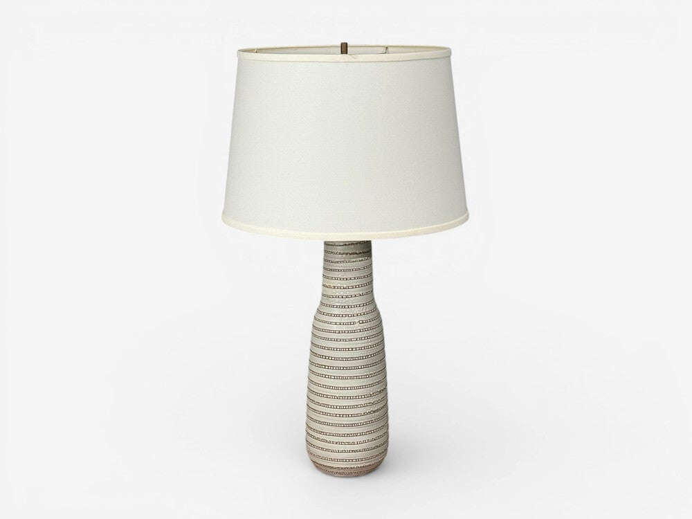 Gordon & Jane Martz, Large Table Lamp, Light Grey Ceramic, USA, 1960s
