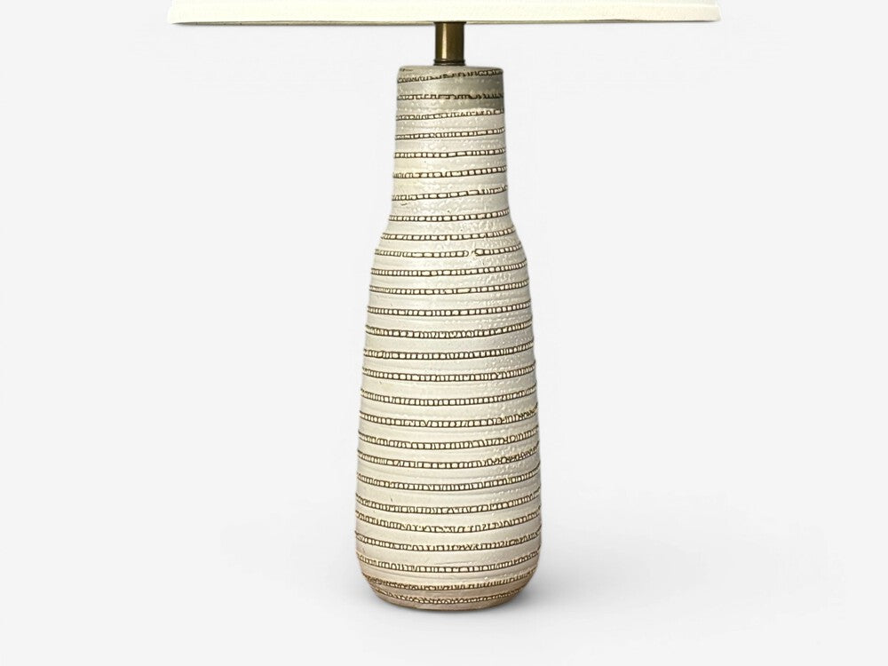 Gordon & Jane Martz, Large Table Lamp, Light Grey Ceramic, USA, 1960s