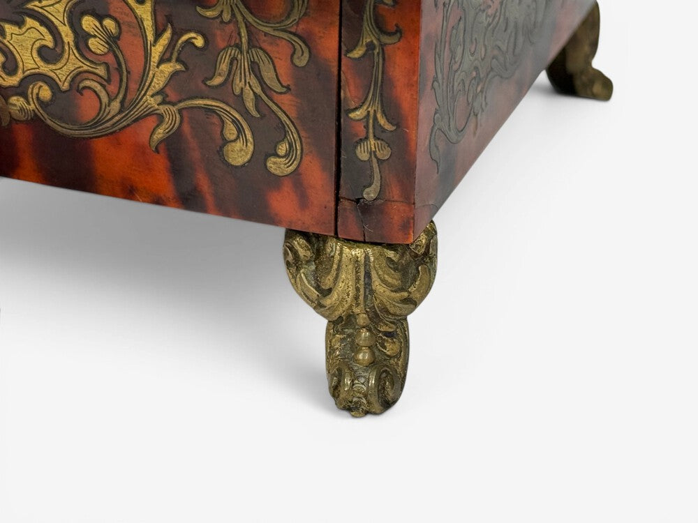Napoleon lll, French Inkwell Desk Set, Boulle Inlay, Tortoise, France, 19th c.