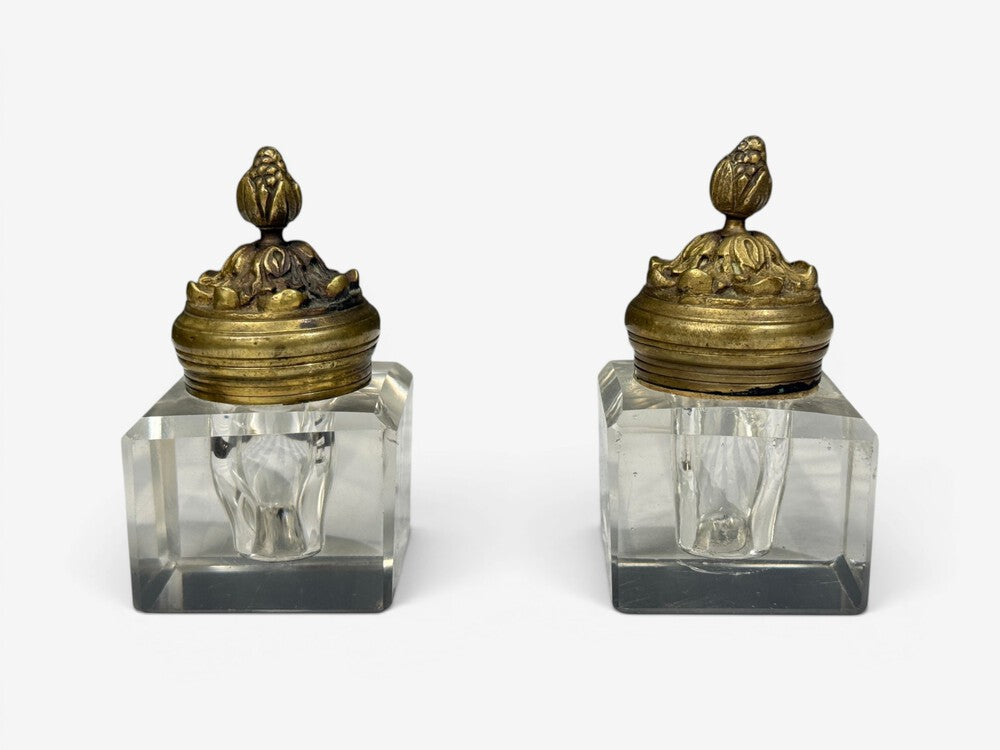 Napoleon lll, French Inkwell Desk Set, Boulle Inlay, Tortoise, France, 19th c.