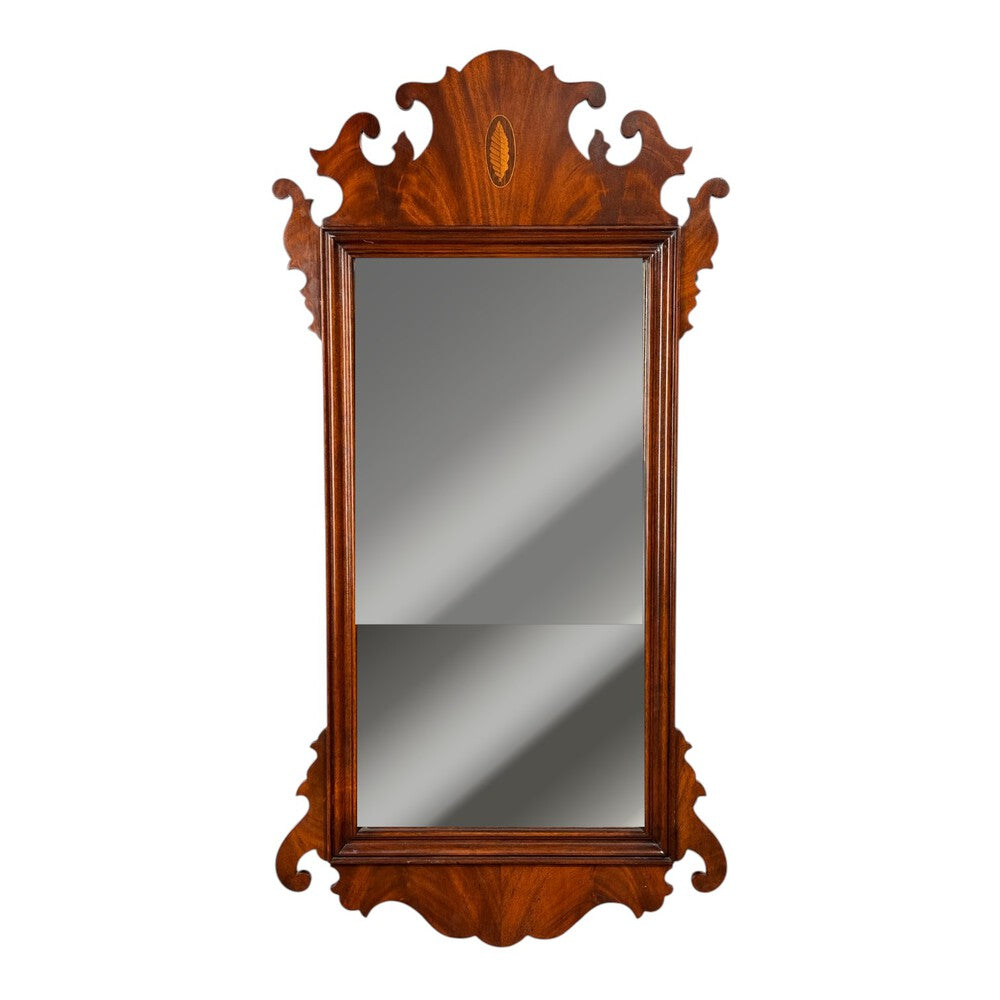 Chippendale, Wall Mirror, Mahogany, Beveled Glass, UK, 20th c.