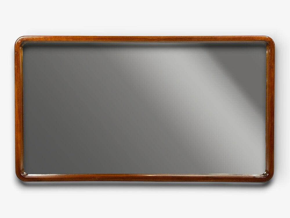 Edmond J. Spence, Large Wall Mirror, Walnut, Sweden, 1950s