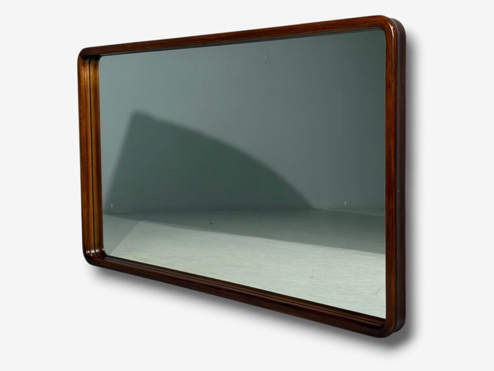 Edmond J. Spence, Large Wall Mirror, Walnut, Sweden, 1950s