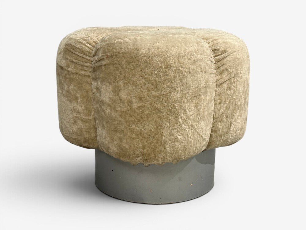 Italian Modern, Ottomans, Fabric, Painted Wood, Italy, 1930s