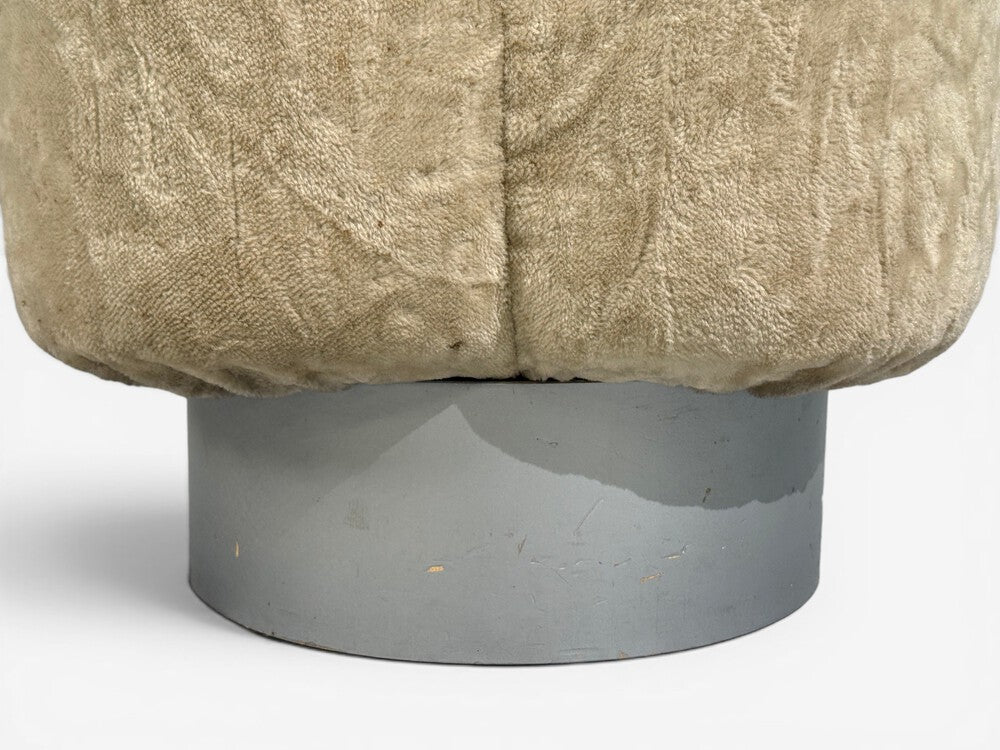 Italian Modern, Ottomans, Fabric, Painted Wood, Italy, 1930s