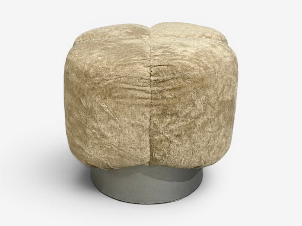 Italian Modern, Ottomans, Fabric, Painted Wood, Italy, 1930s