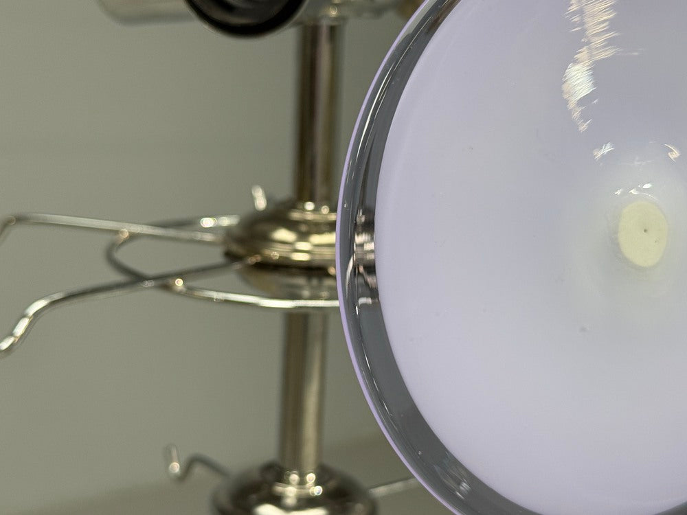 Mid-Century Modern, Purple Murano Glass, Chrome, Pendant Light, 1960s