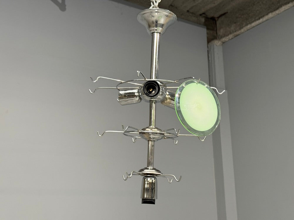 Mid-Century Modern, Mint Green Murano Glass, Pendant Light, 1960s