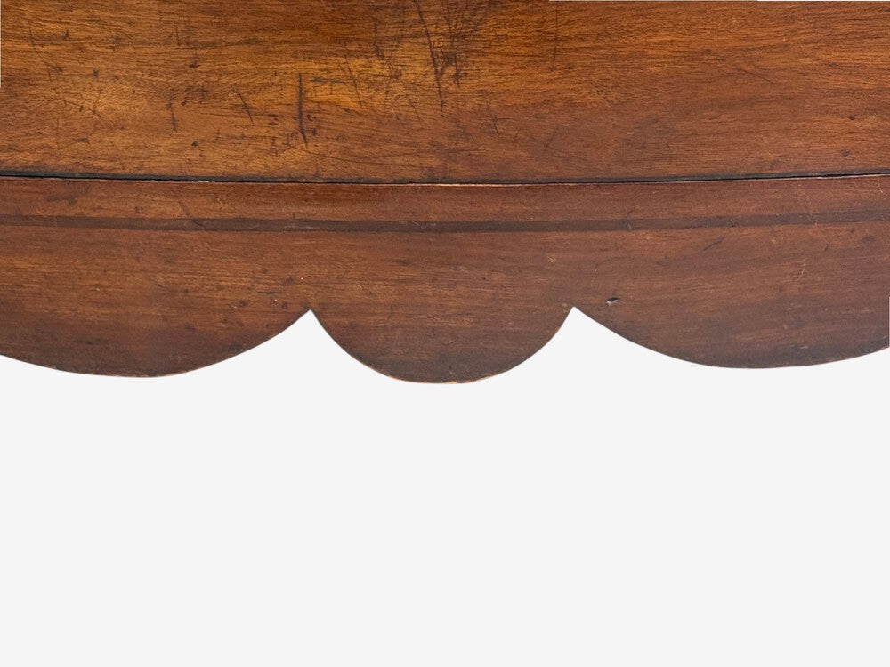 Georgian, Bow-Front Chest on Chest, Mahogany, Brass, England, 19th c.
