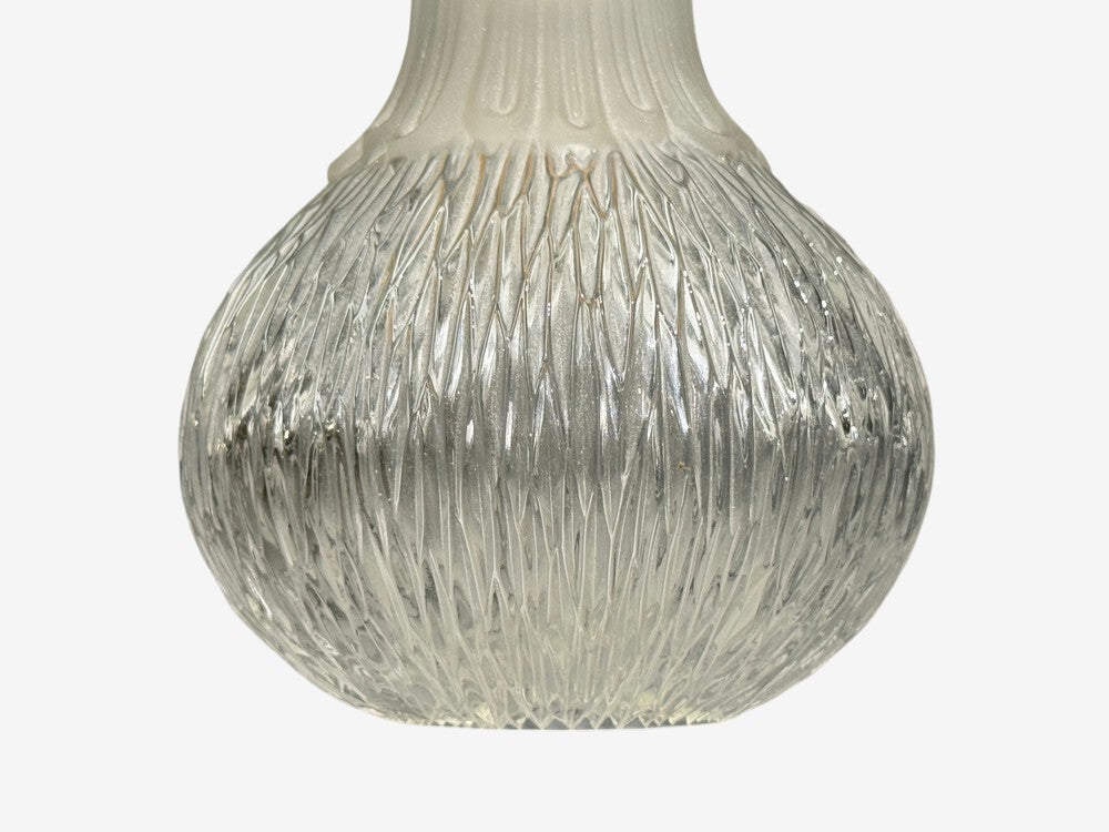 Limburg Glashütte, Small Pendant Light, Textured Glass, Plastic, Germany, 1970s
