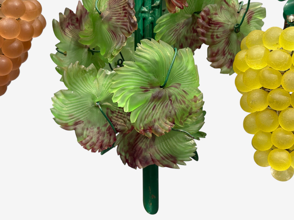 Italian Modern, Murano Glass, Art Glass, Grape Bunch Pendant Light, Italy, 1950s